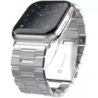 BAND APP.W.METALL 38-40 mm SLVR SWISSTEN