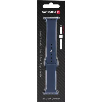 BAND APP.W.SILIKON.42-44mm BLAU SWISSTEN