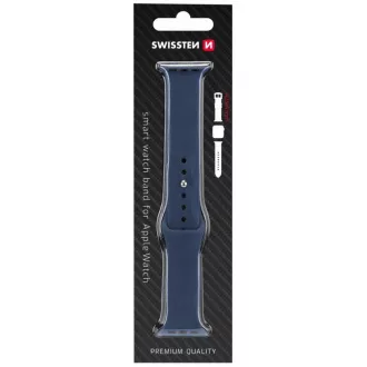 BAND APP.W.SILIKON.42-44mm BLAU SWISSTEN