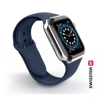 BAND APP.W.SILIKON.38-40mm BLAUE SWISSTEN