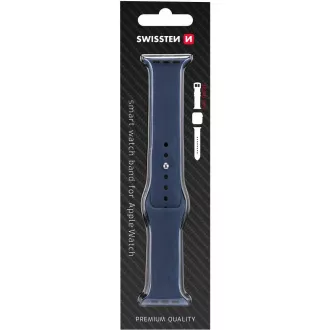 BAND APP.W.SILIKON.38-40mm BLAUE SWISSTEN