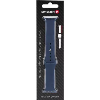BAND APP.W.SILIKON.38-40mm BLAUE SWISSTEN