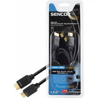 SAV 165-015 HDMI M-M 1.5M v1.4 PG SENCOR
