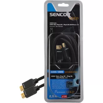 SAV 165-025 HDMI M-M 2.5M v1.4 PG SENCOR