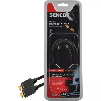 SAV 166-015 HDMI M-M 1.5m v1.4 P SENCOR