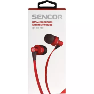 SEP 300 MIC RED MET KOPFHÖRER SENCOR