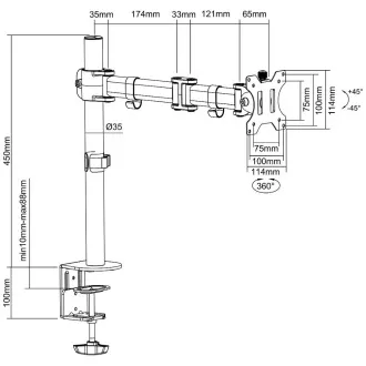 SOS 1010 MECHANISCHE HALTER MONIT.SINGLE STELL SOS 1010 MECHANISCHE HALTER MONIT.SINGLE STELL