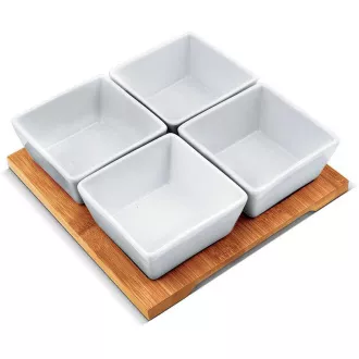 LT9018 SER.BOWL 4ST. 19X19 BAMBUS LAMART