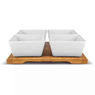 LT9018 SER.BOWL 4ST. 19X19 BAMBUS LAMART