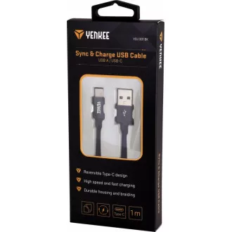 YCU 301 BK USB A 2.0 / C Kabel 1m YENKEE YCU 301 BK USB A 2.0 / C Kabel 1m YENKEE