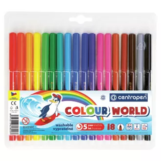 Marker Centropen 7550/18 18 Farben zylindrische Spitze 1mm