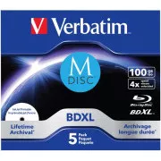 VERBATIM MDisc BDXL (5er-Pack) Juwel / 4x / 100GB
