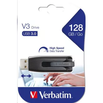 VERBATIM Flash Disk 128 GB Store 'n' Go V3, USB 3.0 DRI VERBATIM Flash Disk 128 GB Store 'n' Go V3, USB 3.0 DRI