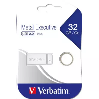 VERBATIM Flash Disk 32GB Metal Executive, USB 2.0, silber