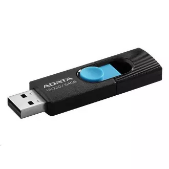 ADATA Flash Disk 32GB UV220, USB 2.0 Dash Drive, schwarz/blau ADATA Flash Disk 32GB UV220, USB 2.0 Dash Drive, schwarz/blau