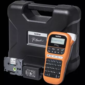 BROTHER Etikettendrucker PT-E110VP - 12mm, TZe-Bänder - Markierer - für Elektriker - mit Etui BROTHER Etikettendrucker PT-E110VP - 12mm, TZe-Bänder - Markierer - für Elektriker - mit Etui