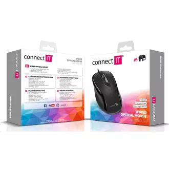 CONNECT IT Optische Maus, USB, schwarz