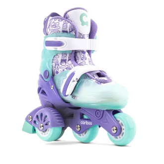 Kinder Rollschuhe Cariboo Step One, lila und mint, 30-33 - Unverpackt Kinder Rollschuhe Cariboo Step One, lila und mint, 30-33 - Unverpackt