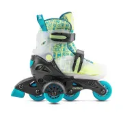 Kinder-Rollschuhe Cariboo Step One, blau-grün, 30-33 - Unverpackt