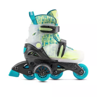 Kinder-Rollschuhe Cariboo Step One, blau-grün, 26-29