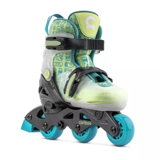 Kinder-Rollschuhe Cariboo Step One, blau-grün, 26-29