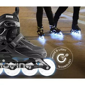 Movino Cruzer B3 LED Rollschuhe - schwarz, 38-41