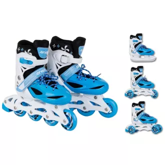 Rollschuhe 4in1 Enero KIDS - blau und weiß, 34-37 Rollschuhe 4in1 Enero KIDS - blau und weiß, 34-37