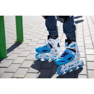 Rollschuhe 4in1 Enero KIDS - blau und weiß, 34-37 Rollschuhe 4in1 Enero KIDS - blau und weiß, 34-37