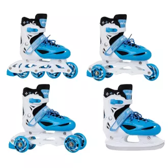 Rollschuhe 4in1 Enero KIDS - blau und weiß, 34-37 Rollschuhe 4in1 Enero KIDS - blau und weiß, 34-37