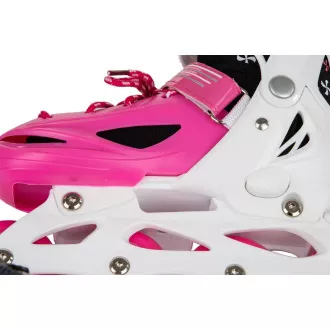 Rollschuhe 4in1 Enero KIDS - rosa und weiß, 30-33