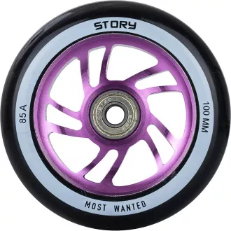 Rollerräder Story Bandit DOS Stunt 2 Stück, 100mm, lila
