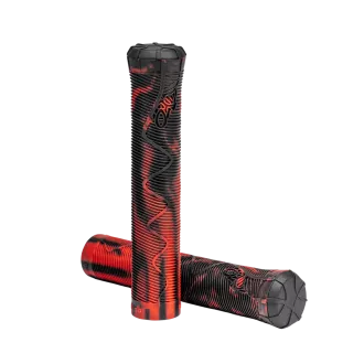 Ersatzgriff für Freestyle Scooter Lenker TPR Grip (EDGE Schwarz-Rot), 2 Stück