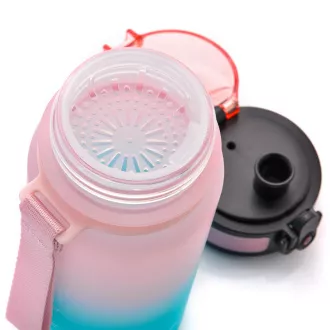 Tritan Sportflasche MTR, 350ml, rosa-blau