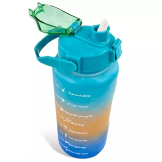Motivations-Sportflasche 2l, Grau