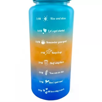 Motivations-Sportflasche 2l, Grau