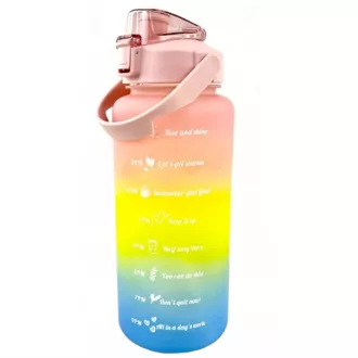 Motivations-Sportflasche 2l, Hellblau