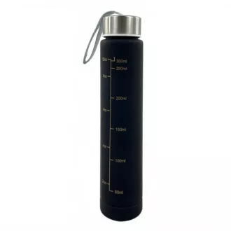 Motivations-Sportflasche 3in1, 2000 ml   900 ml   300 ml, Schwarz