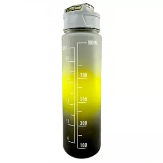Motivations-Sportflasche 3in1, 2000 ml   900 ml   300 ml, Schwarz