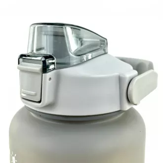 Motivations-Sportflasche 3in1, 2000 ml   900 ml   300 ml, Schwarz