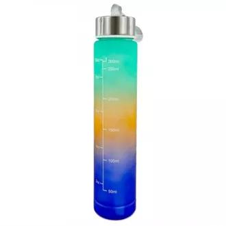Motivations-Sportflasche 3in1, 2000 ml   900 ml   300 ml, Schwarz