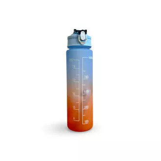 Sportflasche mit Motivationsbeschreibung 1l, Türkis