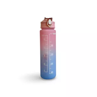 Sportflasche mit Motivationsbeschreibung 1l, Pink