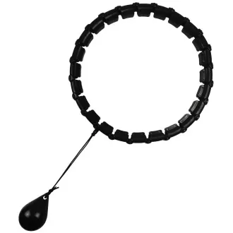 Massage Hula Hop ENERO FIT mit Gewichten, 115 cm, schwarz Massage Hula Hop ENERO FIT mit Gewichten, 115 cm, schwarz