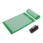 Akupressur PREMIUM Übungsmatte mit Kissen 67x42x2 cm, Schwarz
