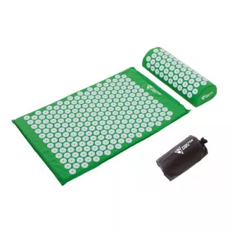 Akupressur PREMIUM Übungsmatte mit Kissen 67x42x2 cm, Schwarz