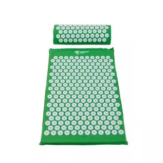 Akupressur PREMIUM Übungsmatte mit Kissen 67x42x2 cm, Schwarz