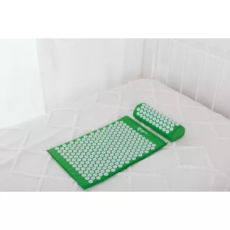 Akupressur PREMIUM Übungsmatte mit Kissen 67x42x2 cm, Schwarz