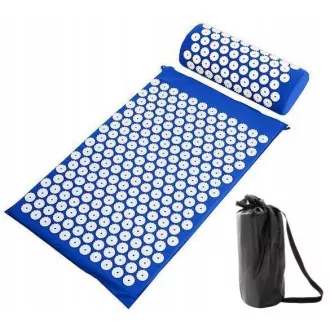 Akupressur PREMIUM Übungsmatte mit Kissen 67x42x2 cm, Schwarz