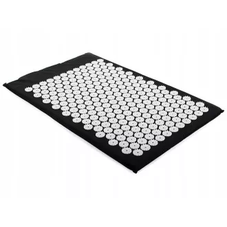 Akupressur PREMIUM Übungsmatte mit Kissen 67x42x2 cm, Schwarz