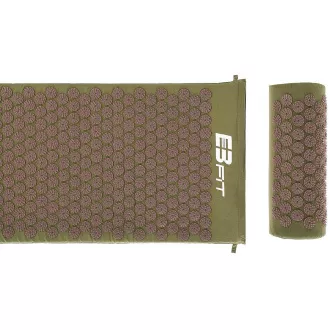 Akupressur PREMIUM Übungsmatte mit Kissen 67x42x2 cm, Mascara khaki